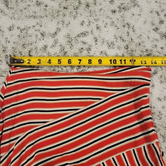 Free People SZ 4 Funky Chic Boho Luna Asymmetrical Striped Side Zip Maxi Skirt - Picture 13 of 15